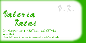 valeria katai business card